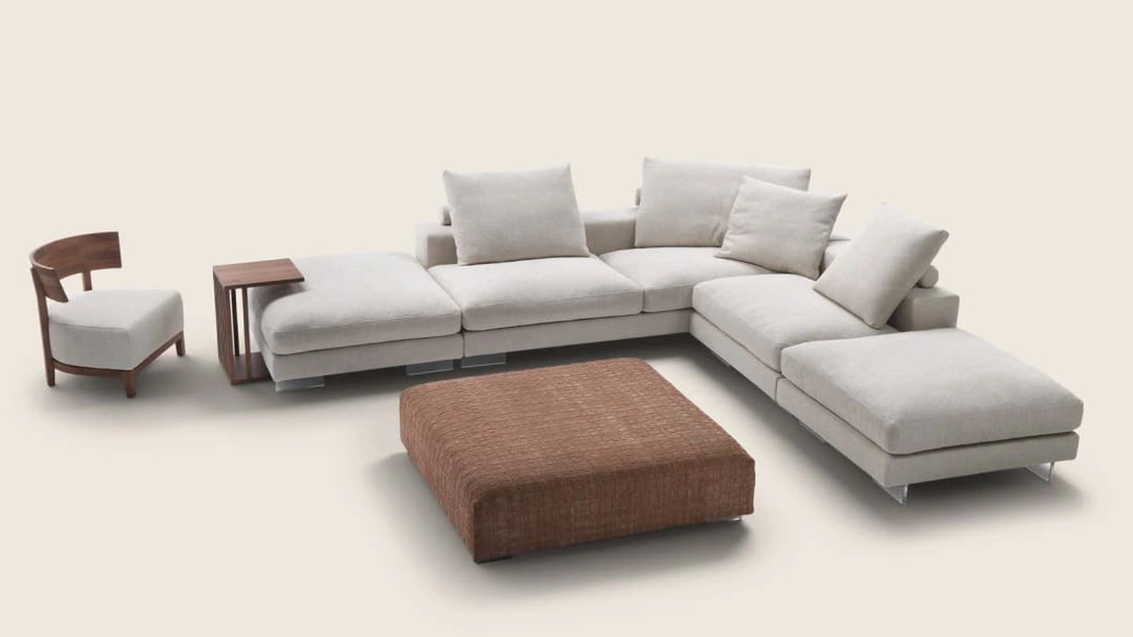 Divano angolare Lightpiece di Flexform