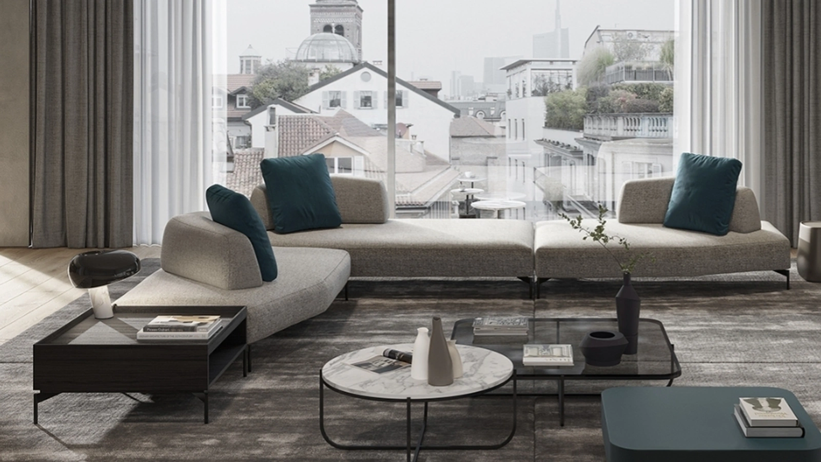 Divano ad angolo Modern Air di Vibieffe