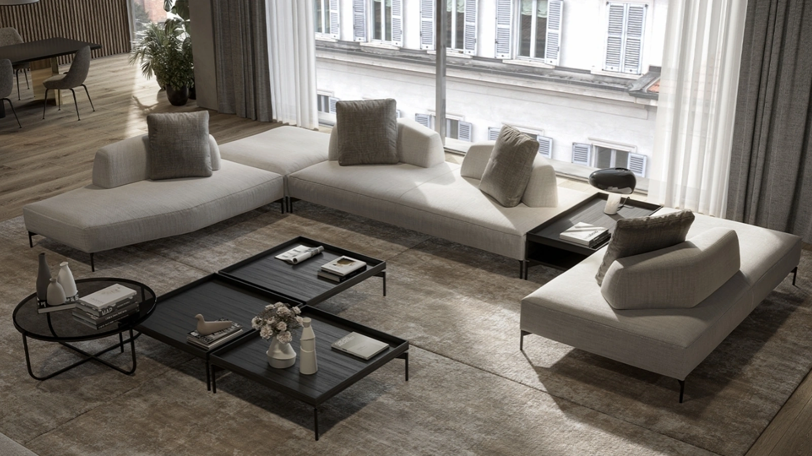 Divano ad angolo Modern Air di Vibieffe