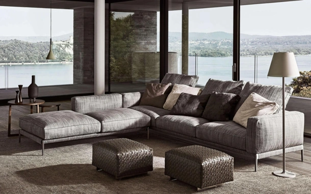 Divano moderno ad angolo Romeo di Flexform