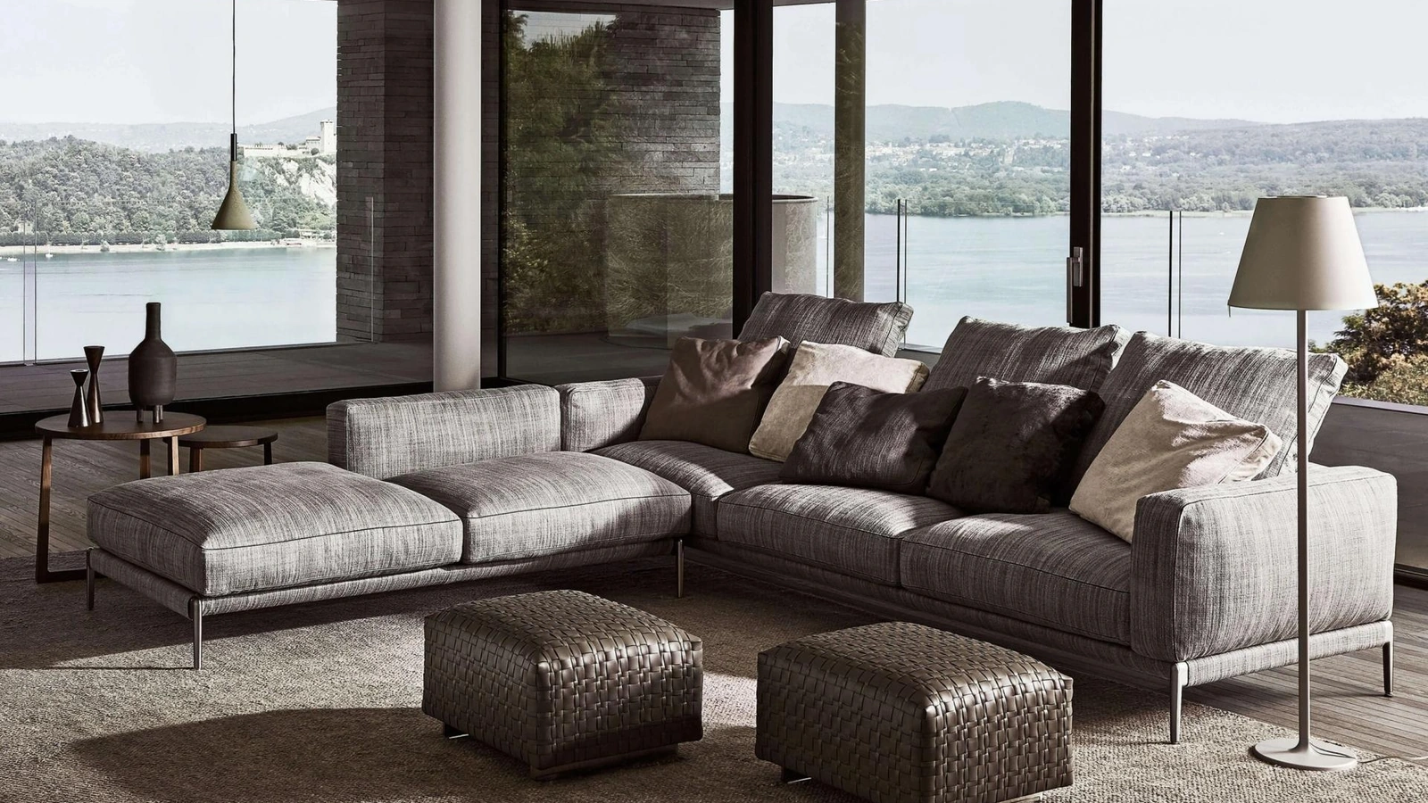 Divano moderno ad angolo Romeo di Flexform