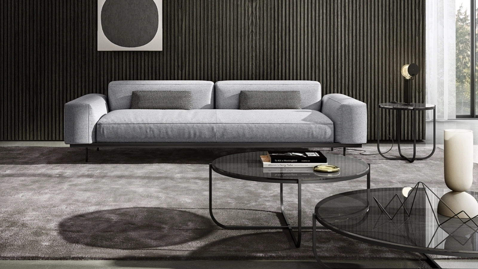 Divano lineare Sit Up di Vibieffe