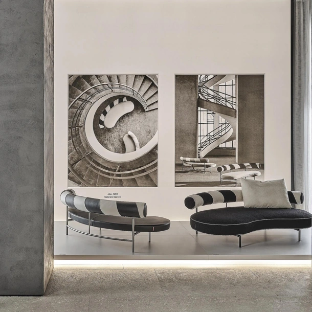 Divano lineare Supermax di Flexform