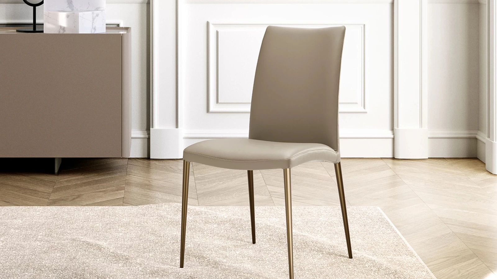 Sedia in pelle Asia di Eforma