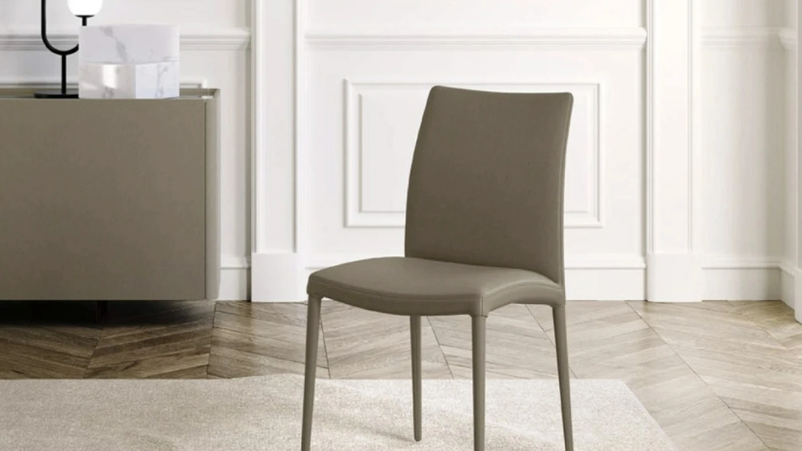 Sedia in pelle Asia di Eforma