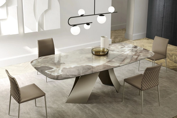 Sedia in pelle Bea Diamond di Eforma