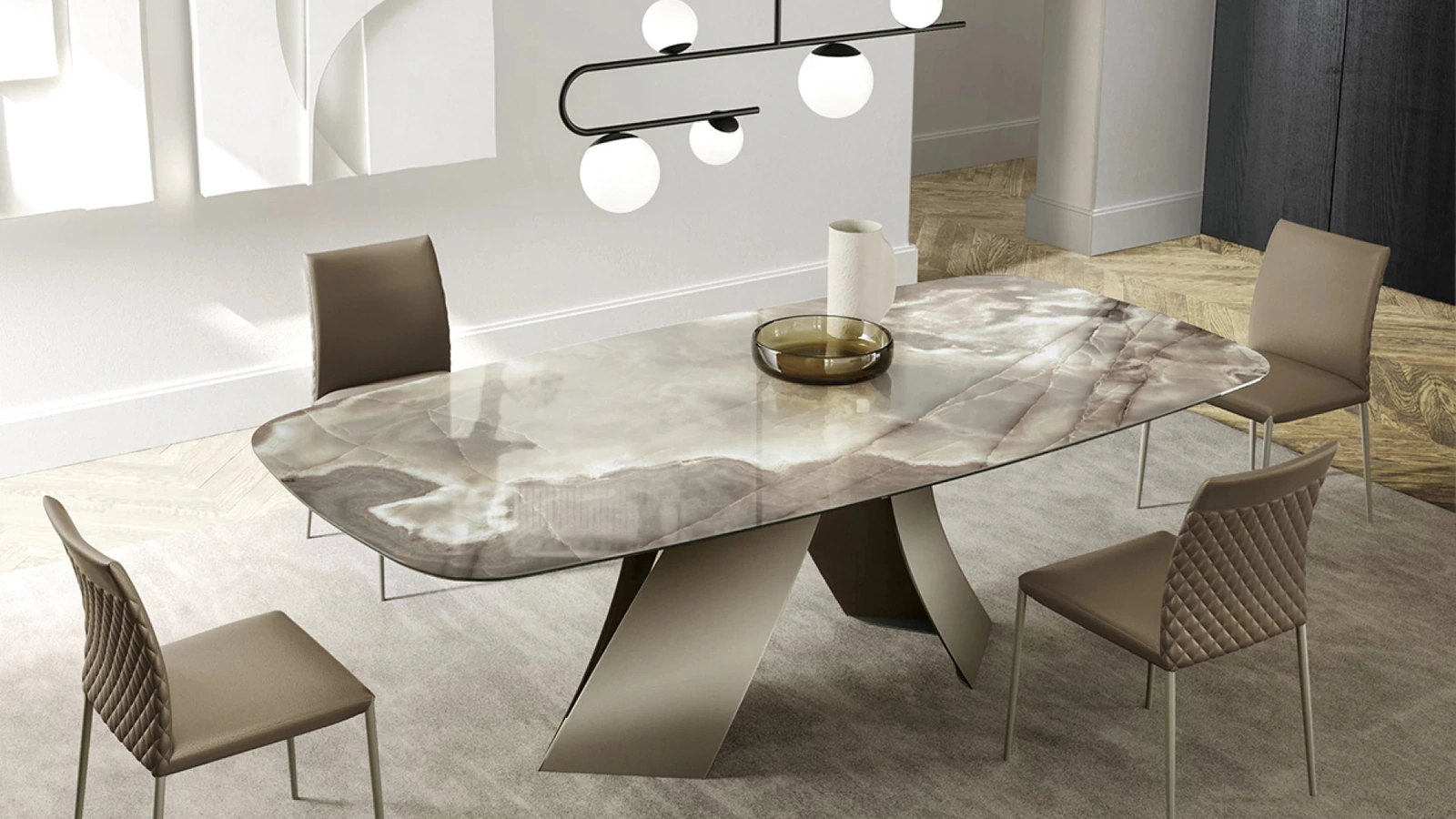 Sedia in pelle Bea Diamond di Eforma