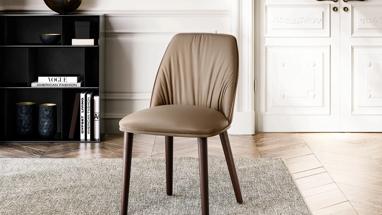 Sedia in pelle Diva di Eforma