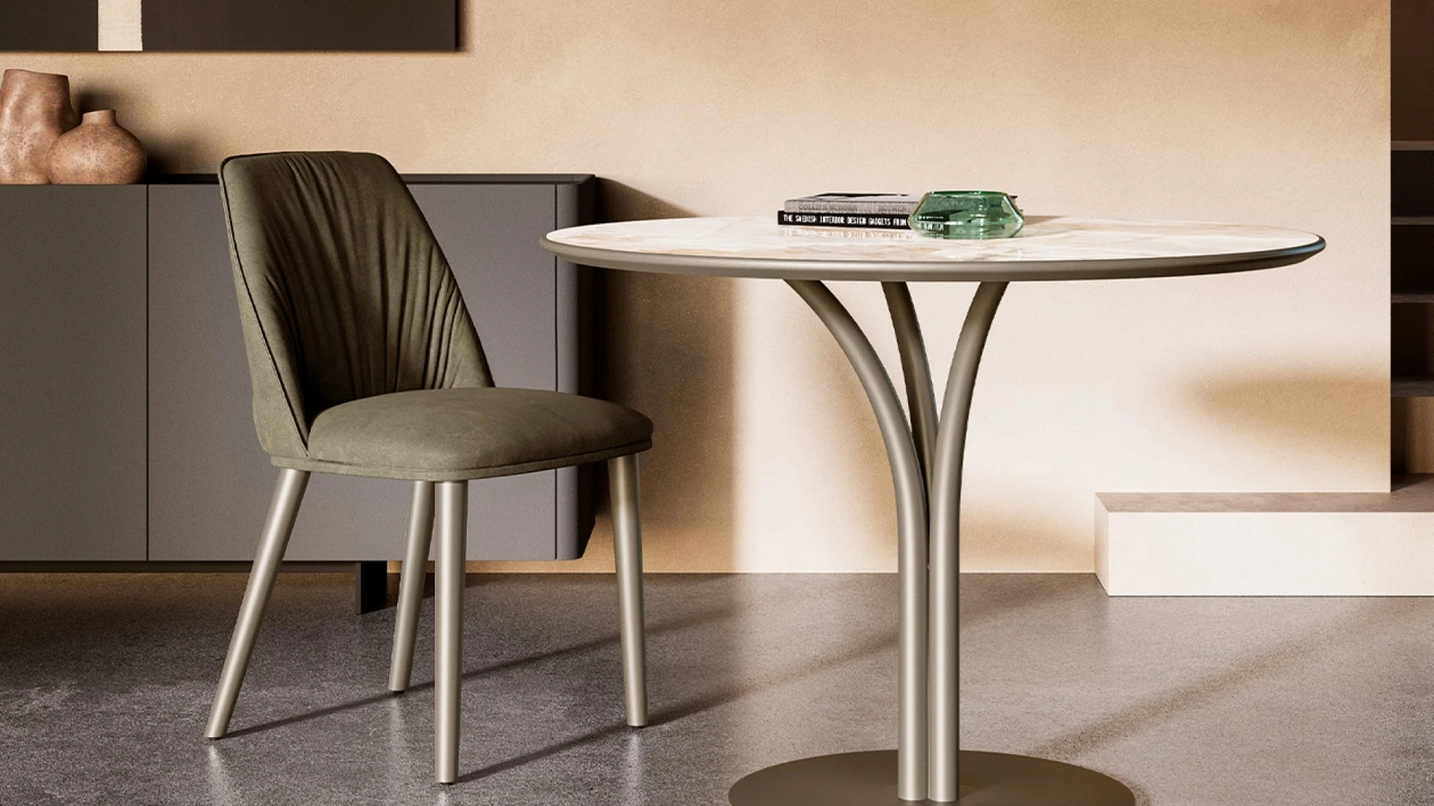 Sedia in pelle Diva di Eforma