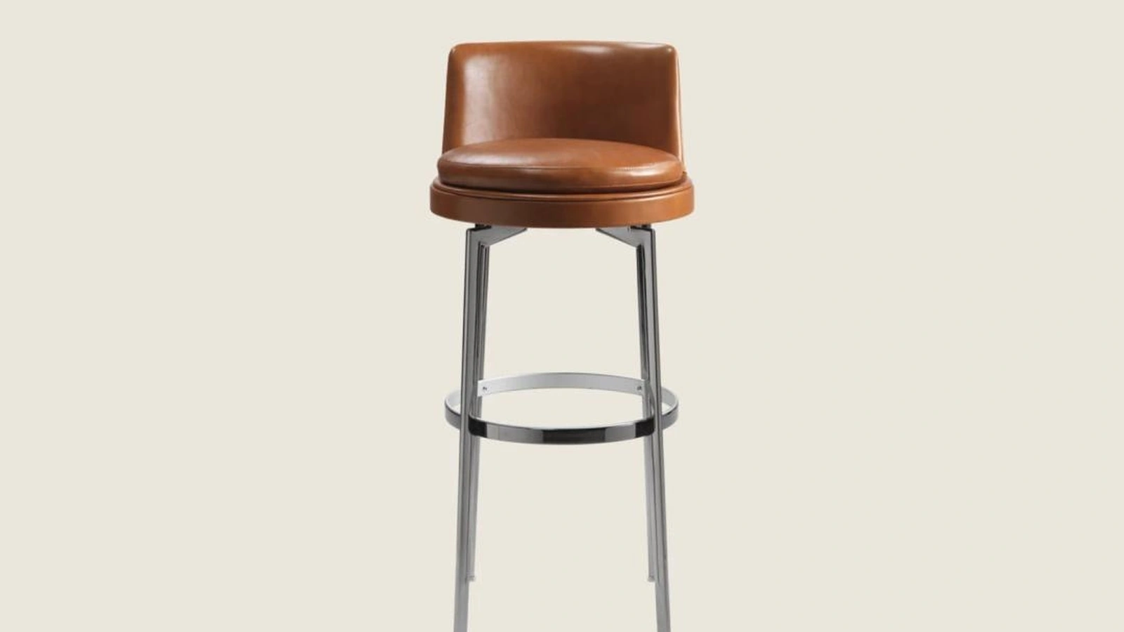 Sgabello Feel Good in pelle e metallo di Flexform