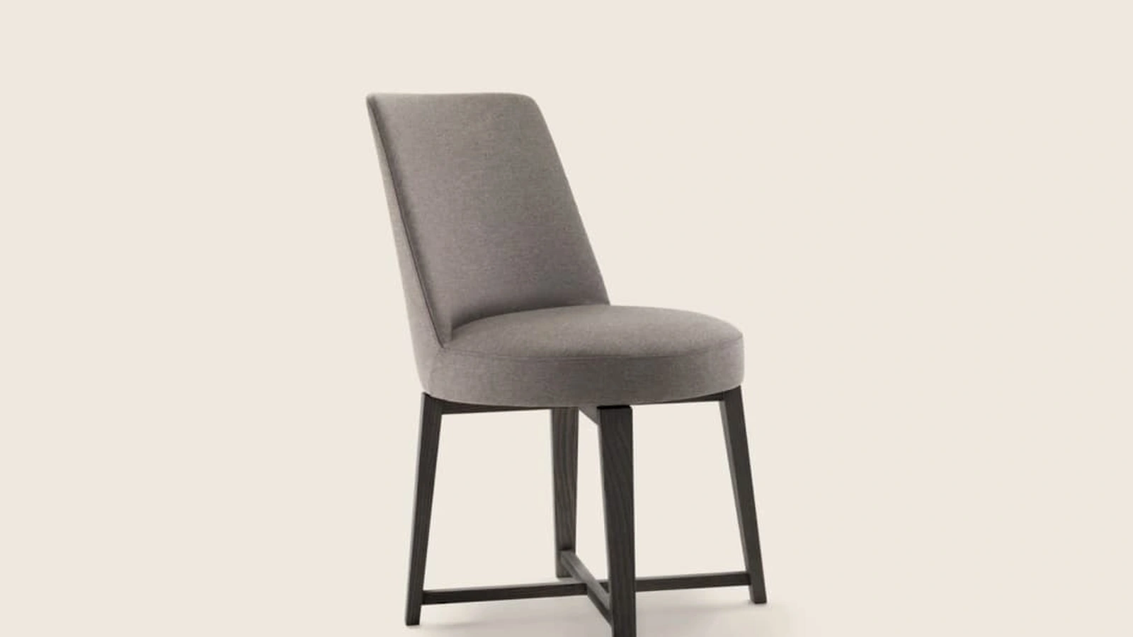 Sedia Hera in tessuto con gambe in legno massello di Flexform
