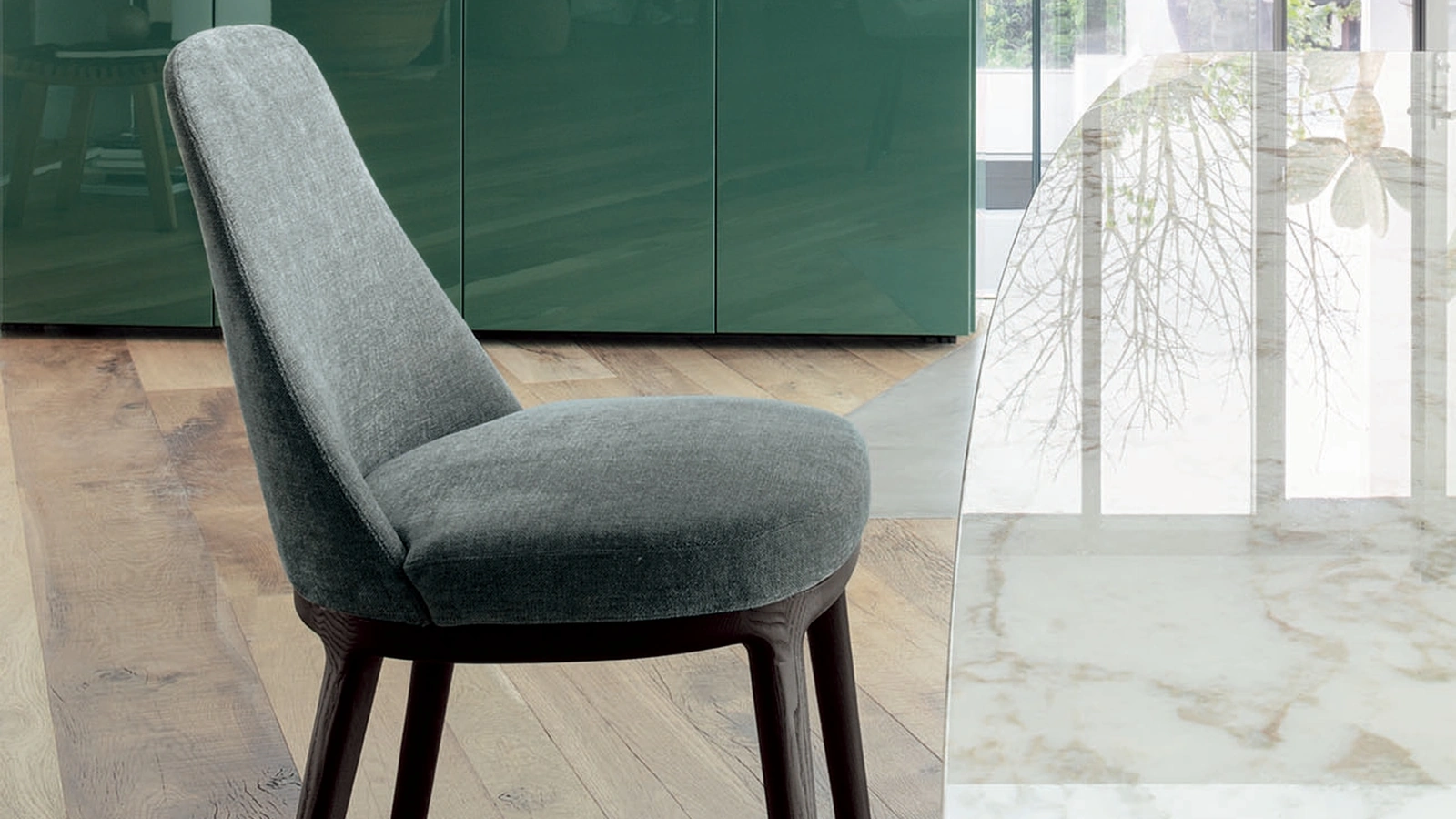 Sedia con struttura in legno Lucylle di Lema