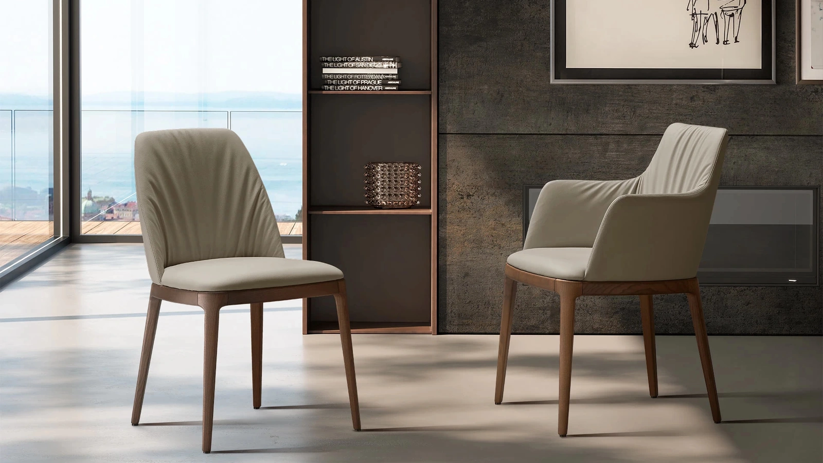 Sedia in pelle Max Deluxe di Eforma