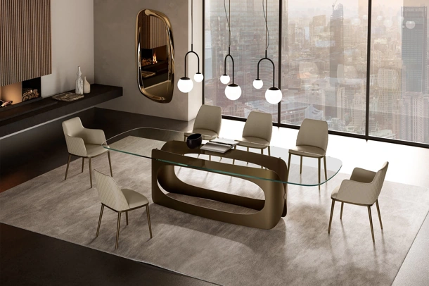 Sedia in pelle Max Diamond di Eforma