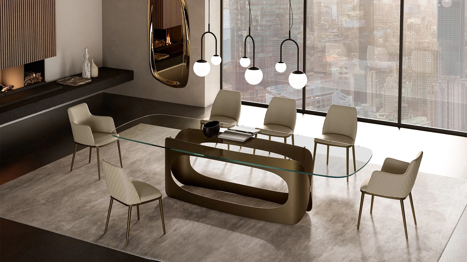 Sedia in pelle Max Diamond di Eforma