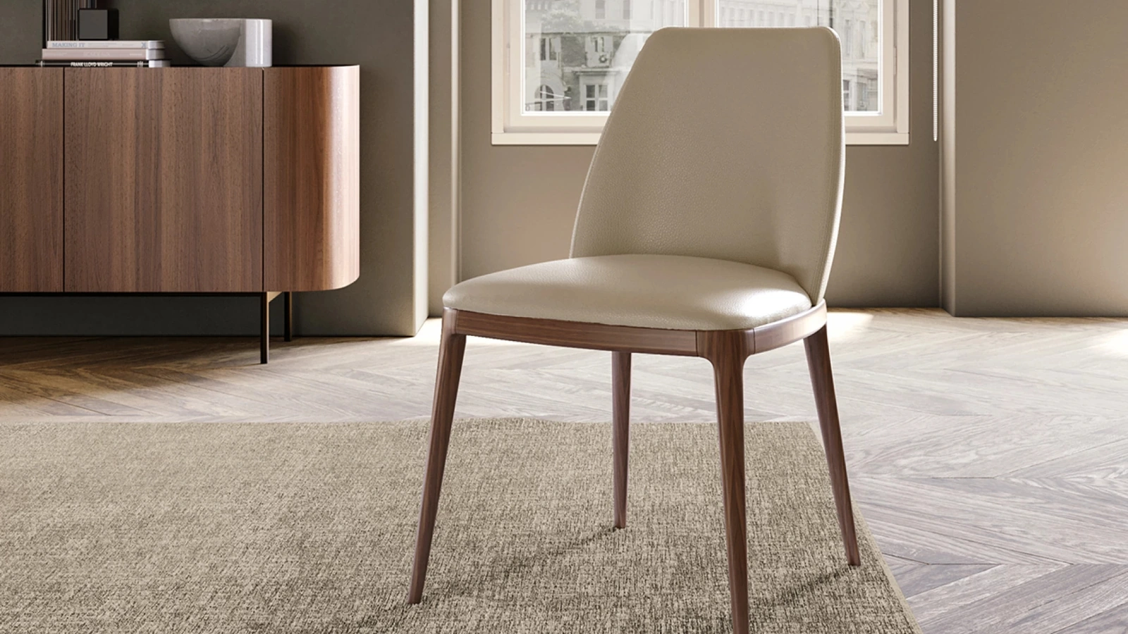 Sedia in pelle Max di Eforma