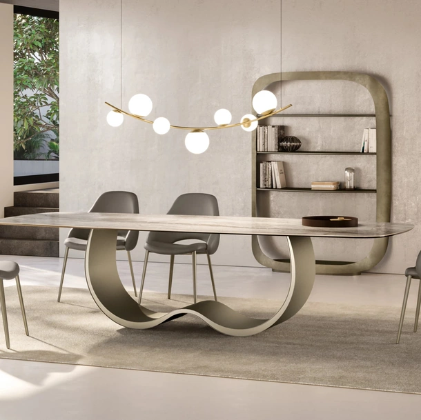 Sedia in pelle Silhouette di Eforma