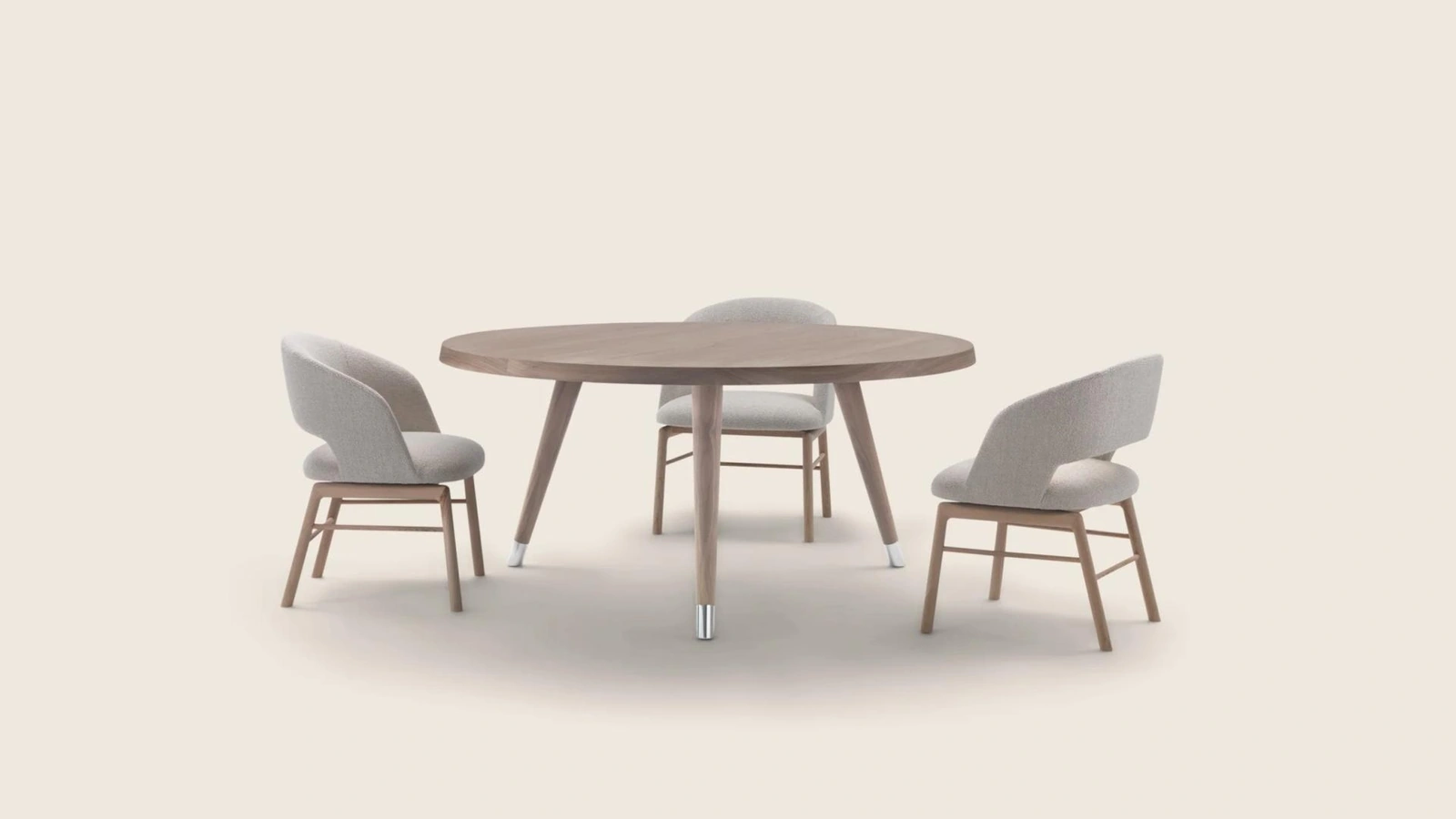 Tavolo rotondo Adler in legno di Flexform