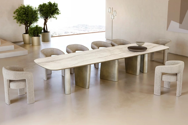 Tavolo Albert XL con top in ceramica di Eforma
