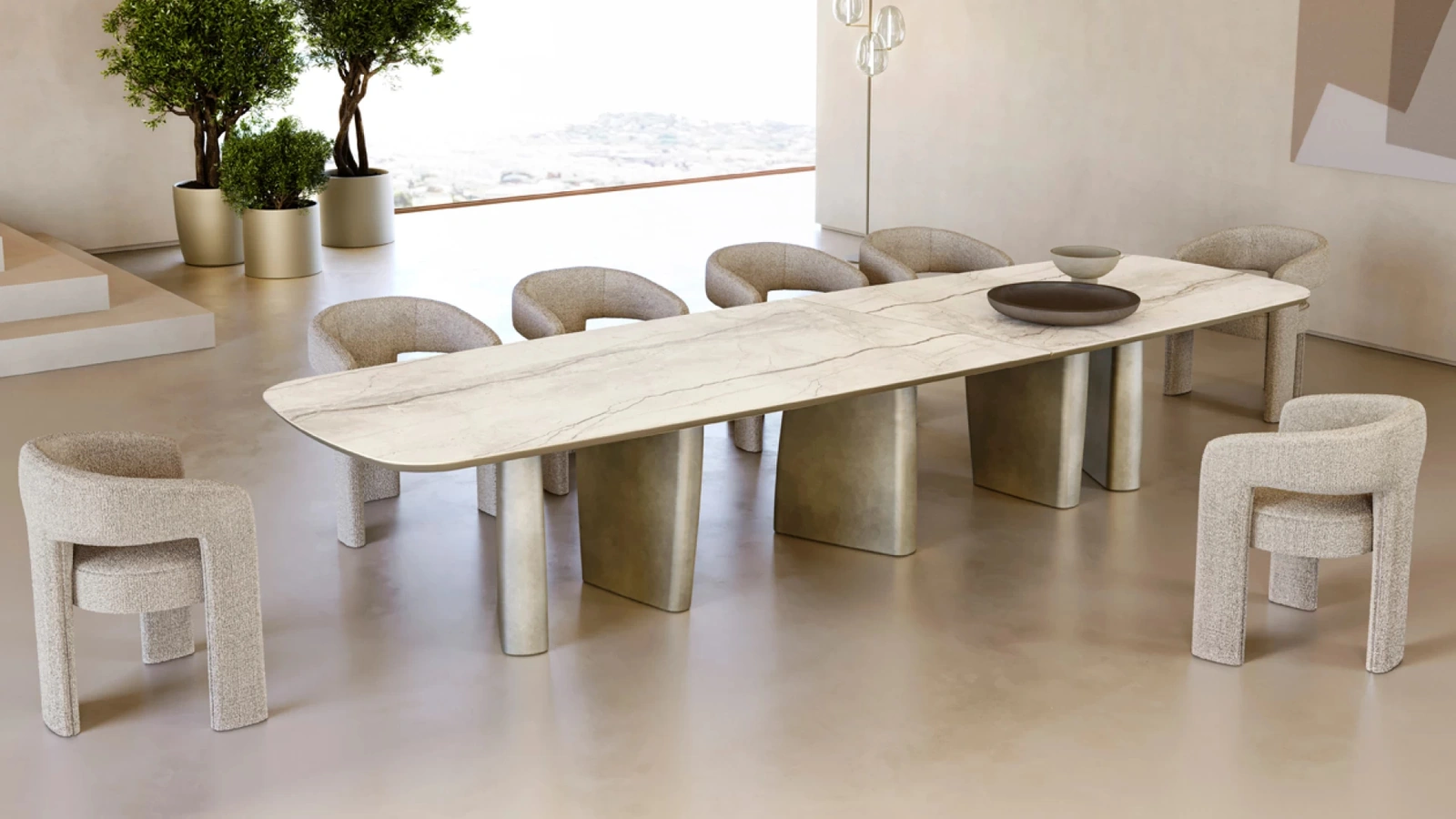 Tavolo Albert XL con top in ceramica di Eforma