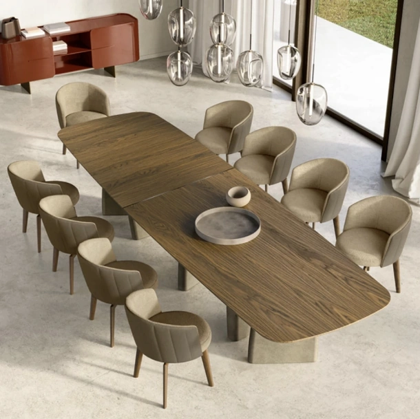 Tavolo Albert XL con top in legno di Eforma