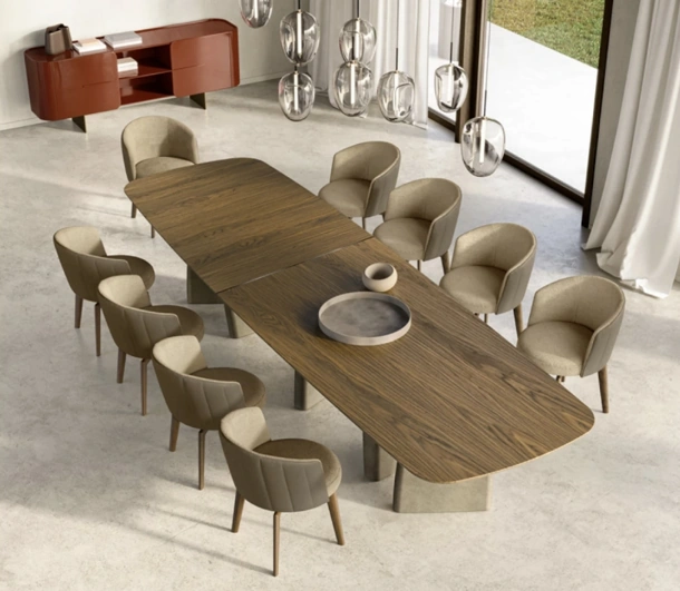 Tavolo Albert XL con top in legno di Eforma