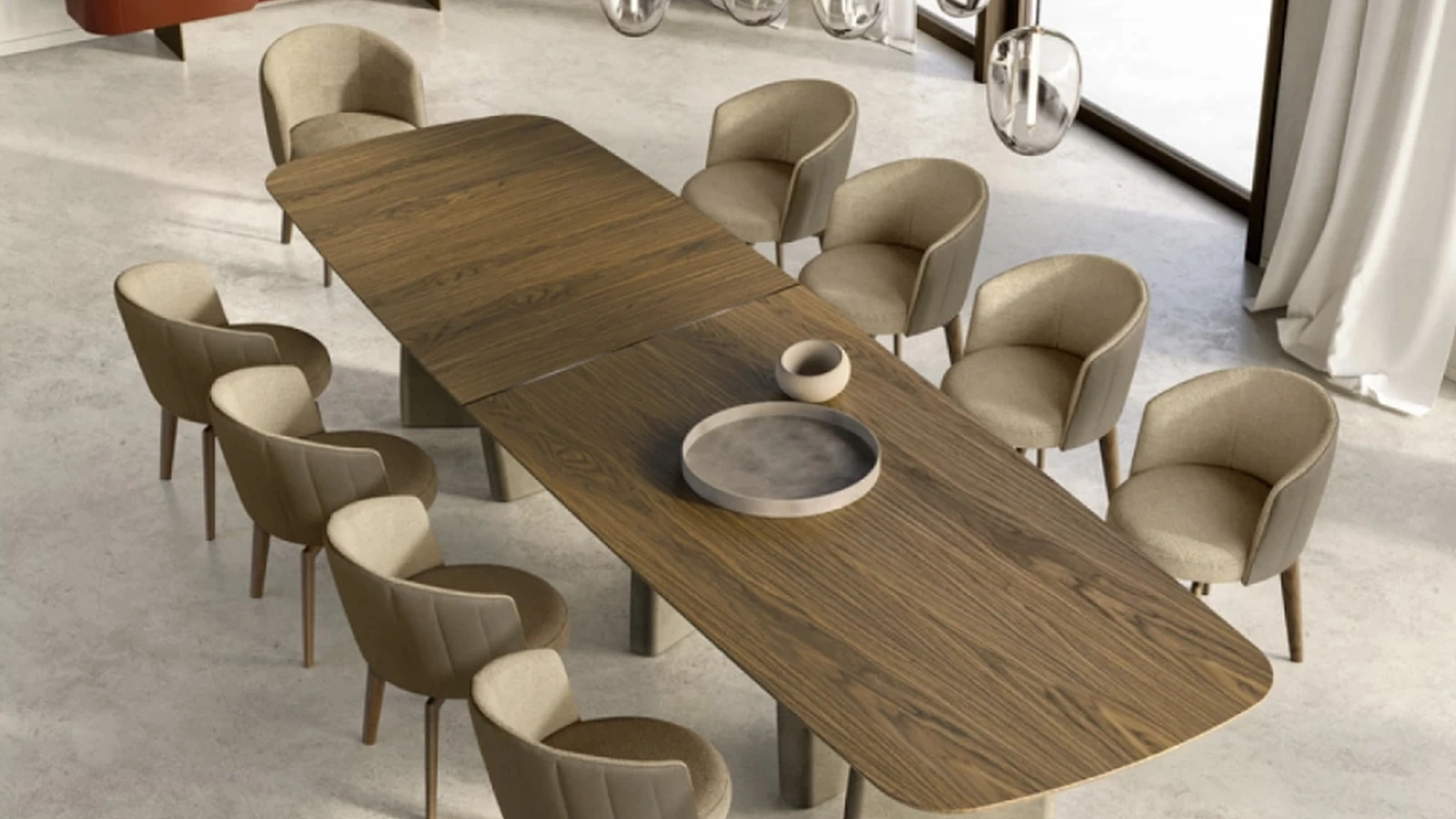 Tavolo Albert XL con top in legno di Eforma