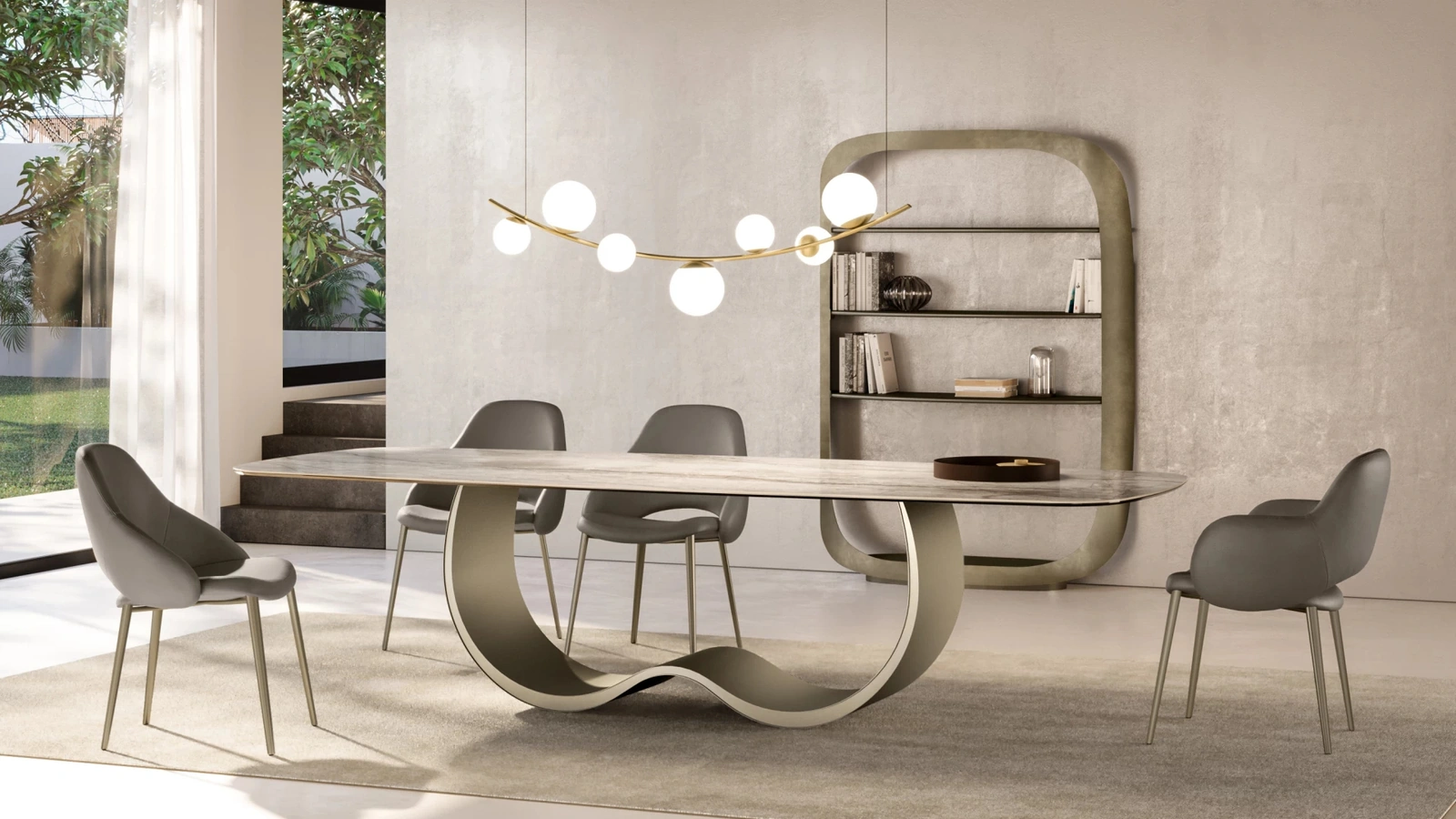 Tavolo Alisei con top in ceramica di Eforma