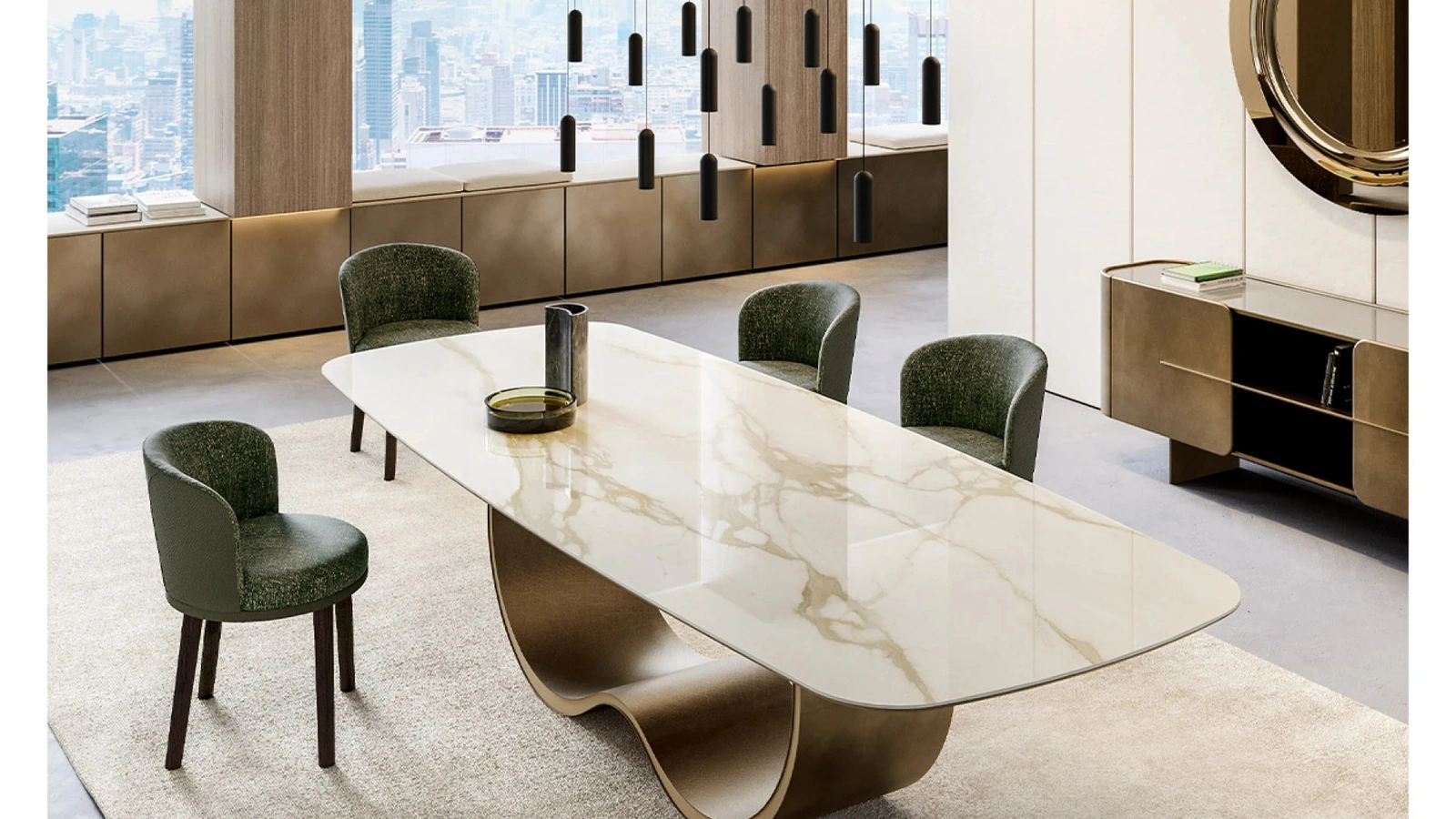 Tavolo Alisei con top in ceramica di Eforma