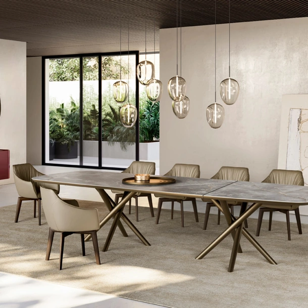 Tavolo Baly XL con top in ceramica di Eforma