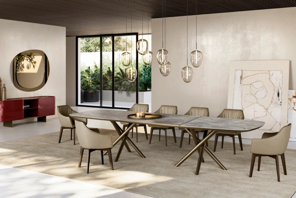 Tavolo Baly XL con top in ceramica di Eforma