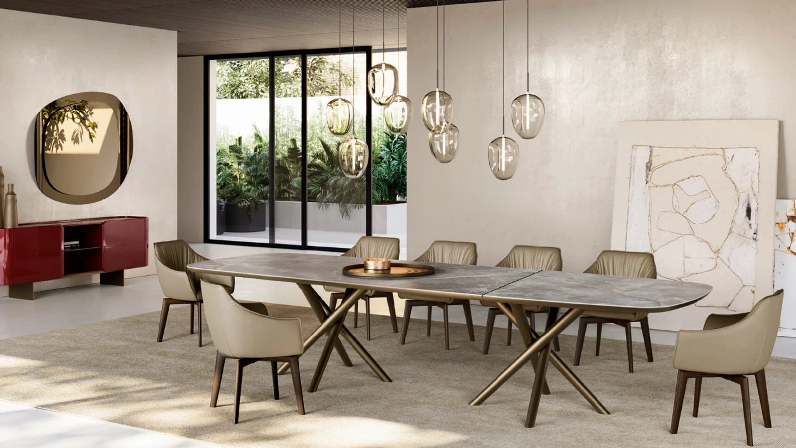 Tavolo Baly XL con top in ceramica di Eforma