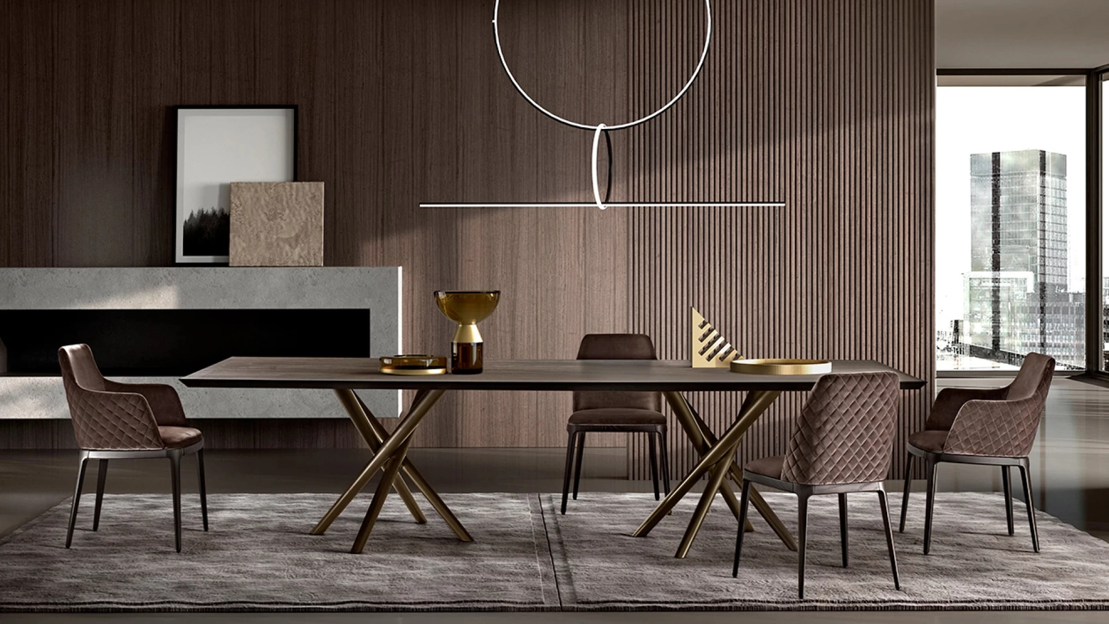 Tavolo Baly con top in legno di Eforma