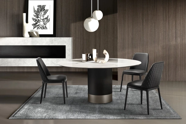 Tavolo Cilindro con top in ceramica di Eforma