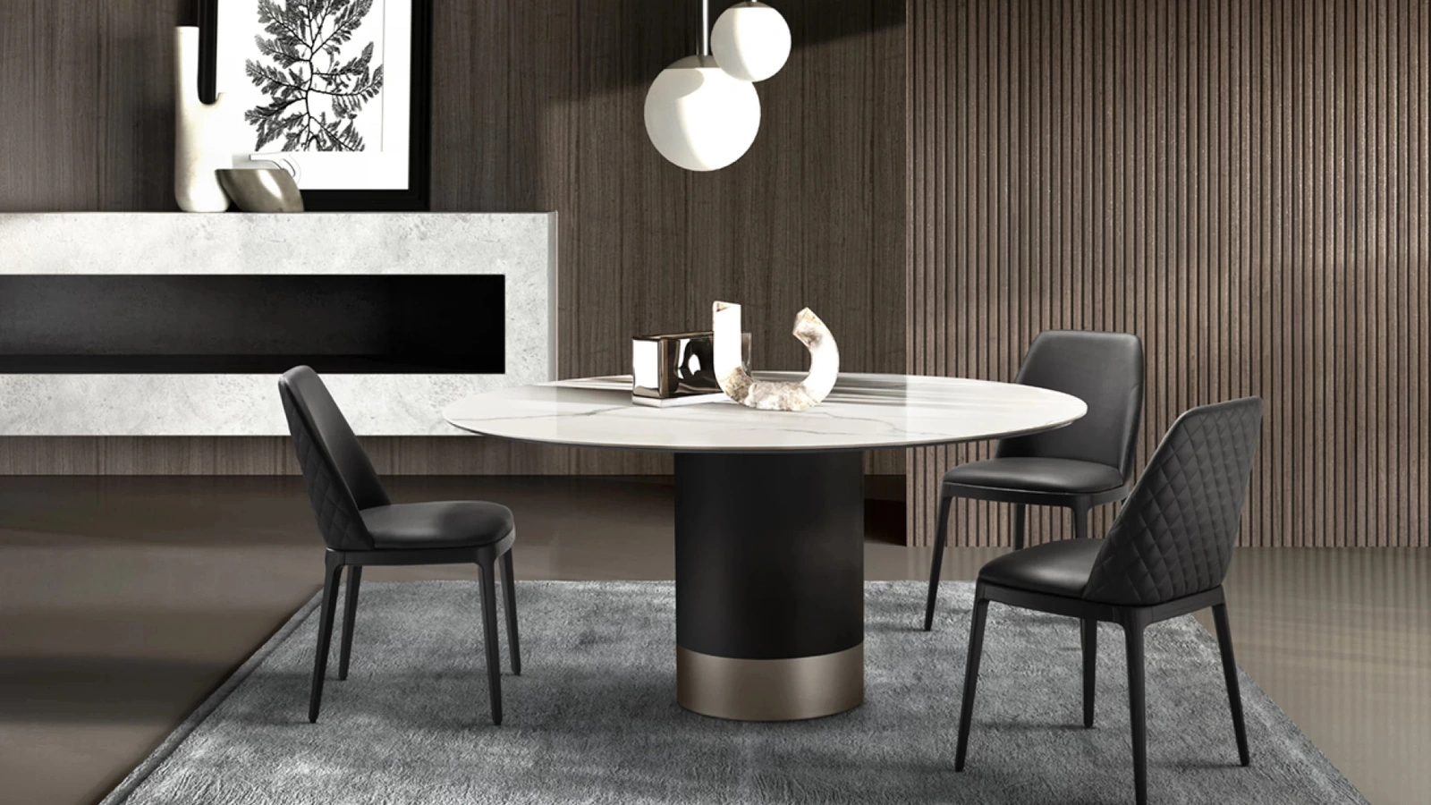 Tavolo Cilindro con top in ceramica di Eforma