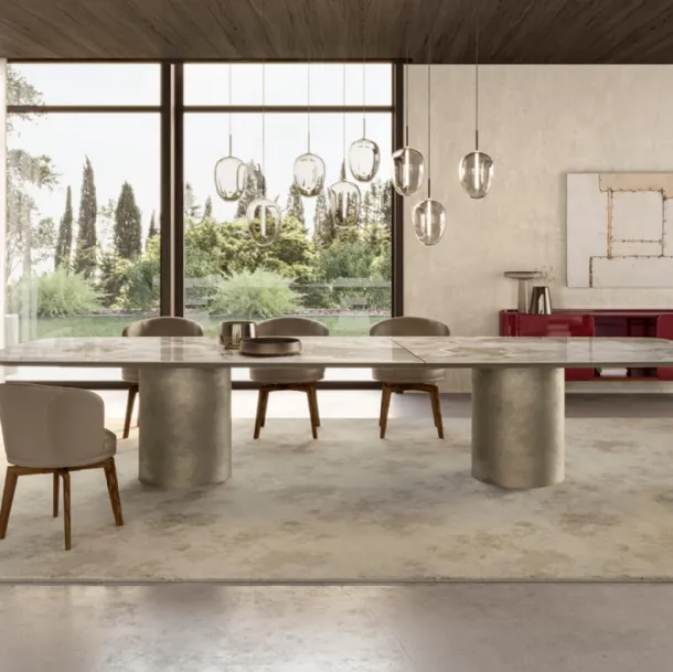 Tavolo Cilindro XL con top in ceramica di Eforma