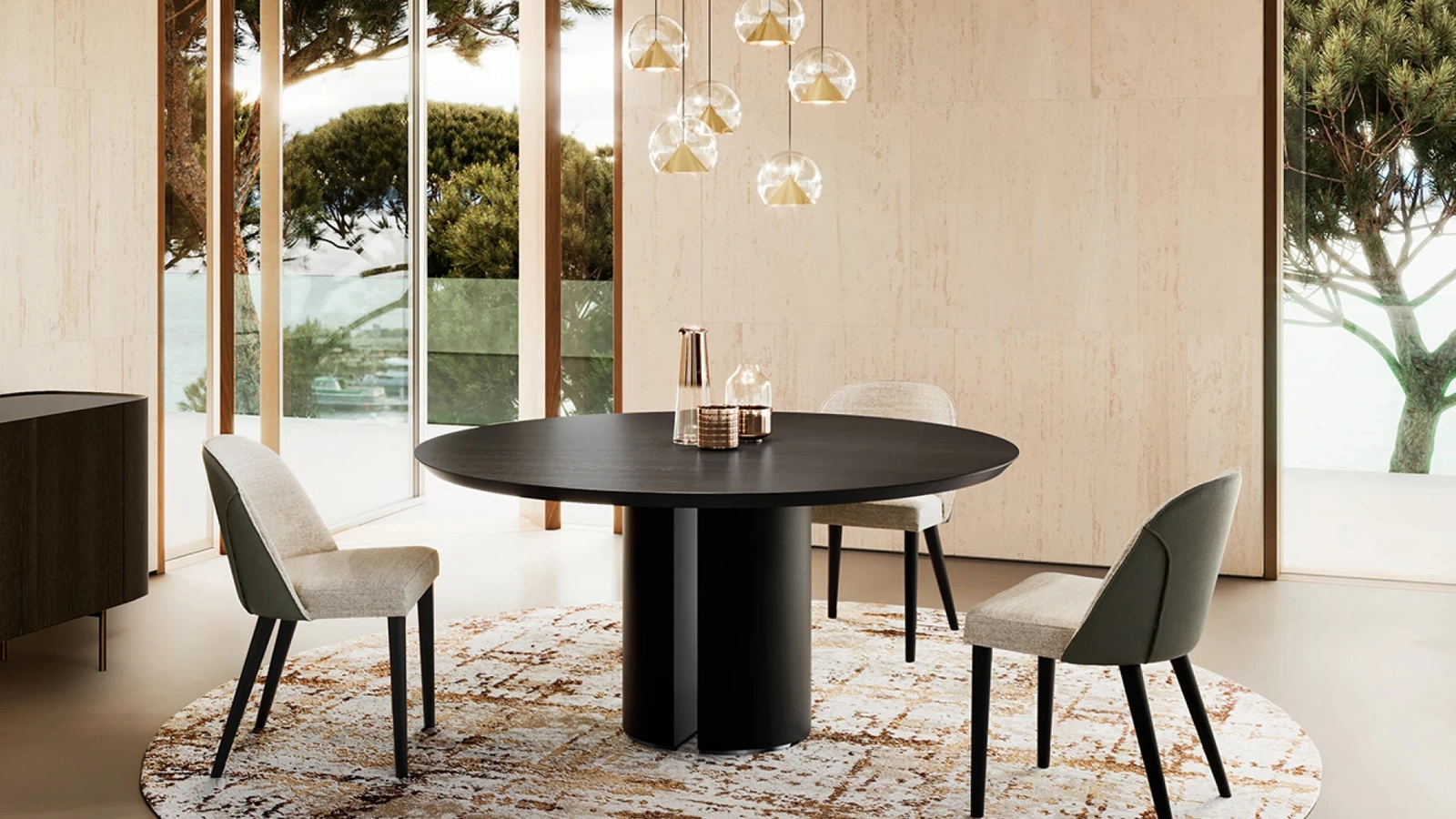 Tavolo Dora con top in legno di Eforma