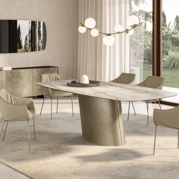 Tavolo Dorado con top in ceramica di Eforma