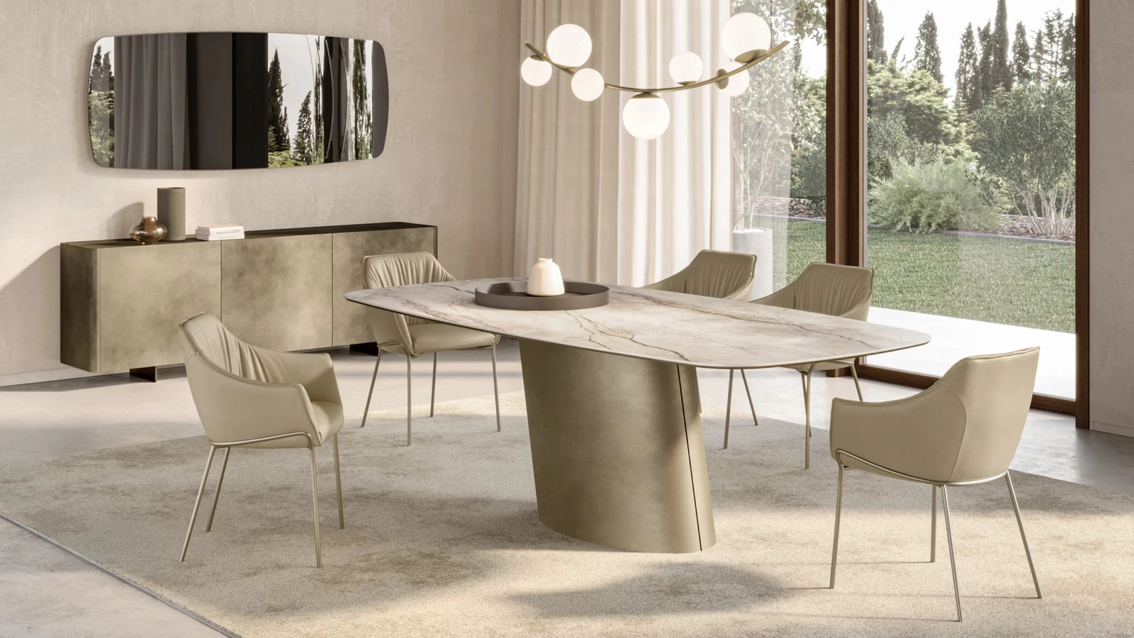 Tavolo Dorado con top in ceramica di Eforma