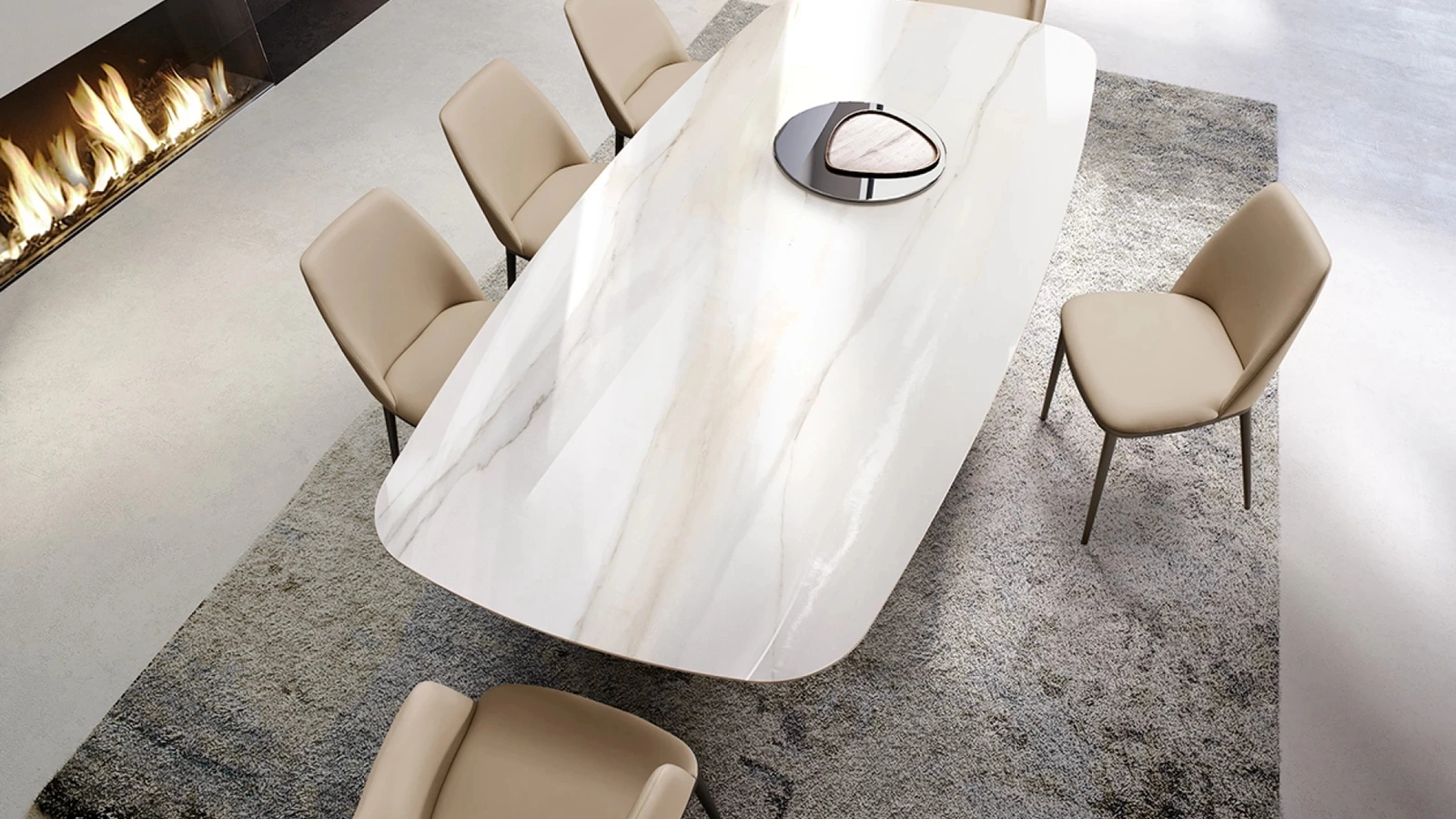 Tavolo Dorado con top in ceramica di Eforma