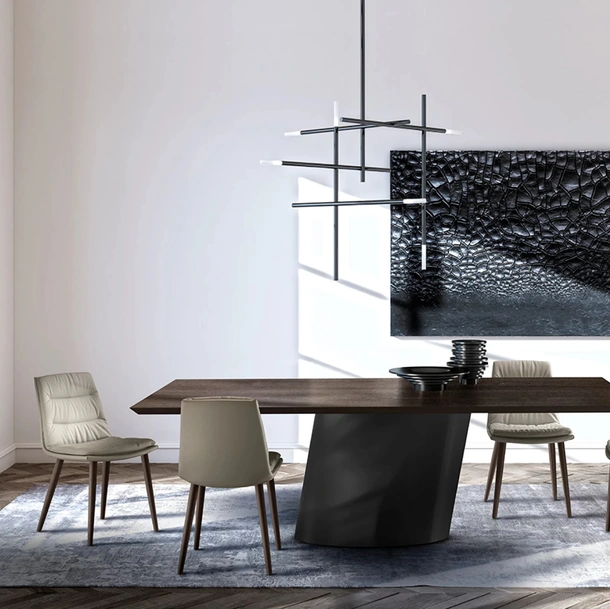 Tavolo Dorado con top in legno di Eforma