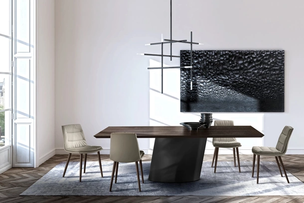 Tavolo Dorado con top in legno di Eforma