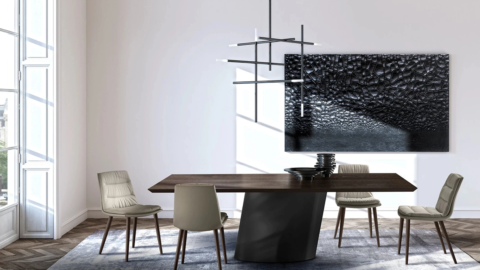 Tavolo Dorado con top in legno di Eforma