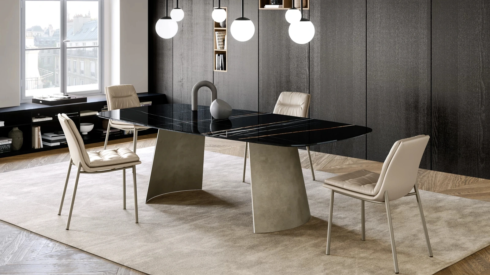 Tavolo Dorian con top in ceramica di Eforma