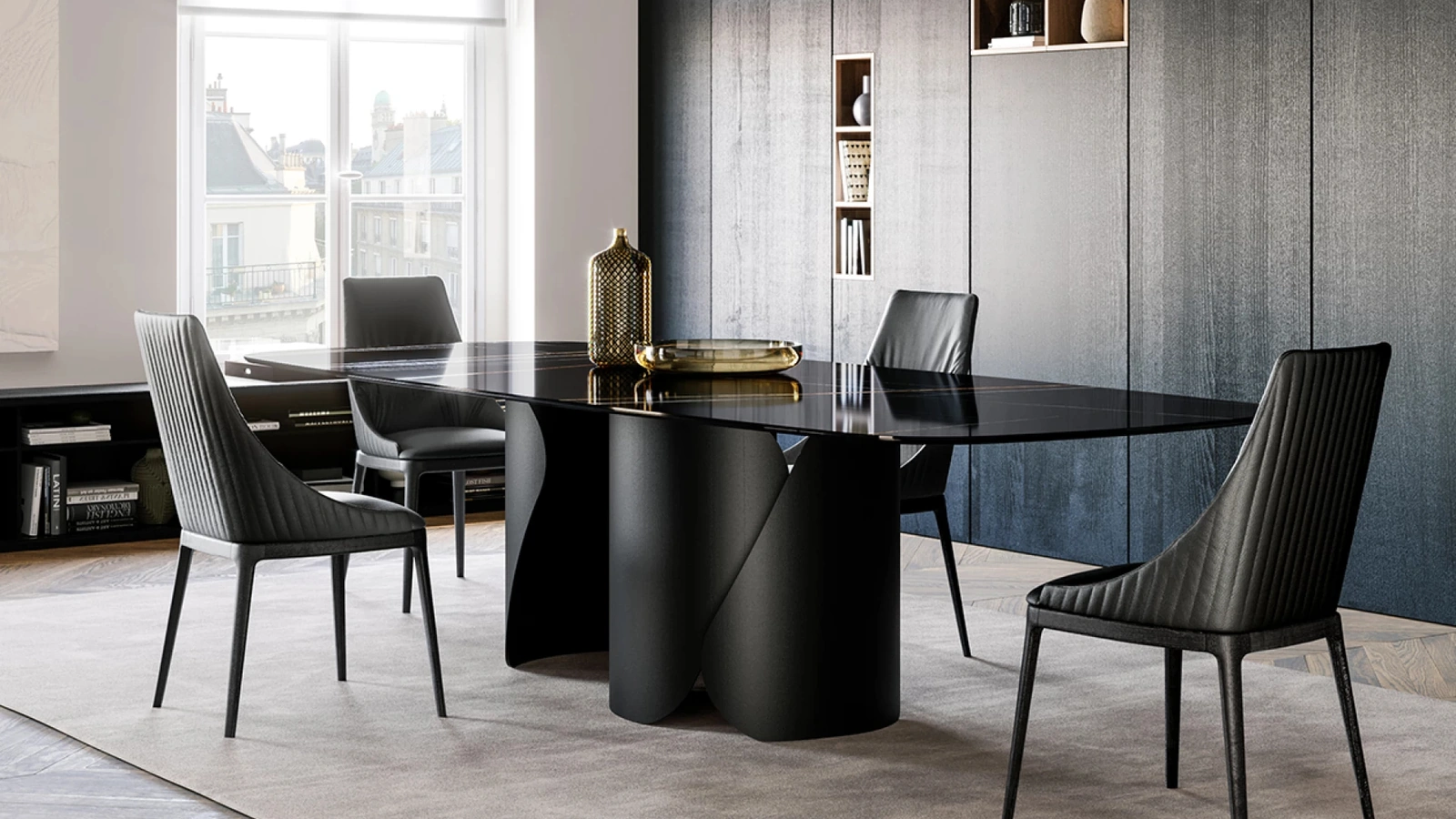 Tavolo Onda con top in ceramica di Eforma