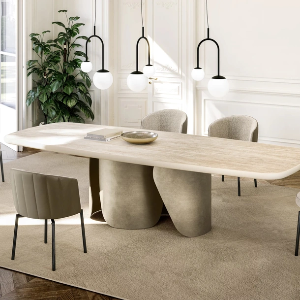 Tavolo Onda con top in ceramica king di Eforma