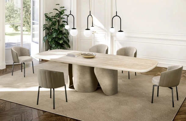 Tavolo Onda con top in ceramica king di Eforma