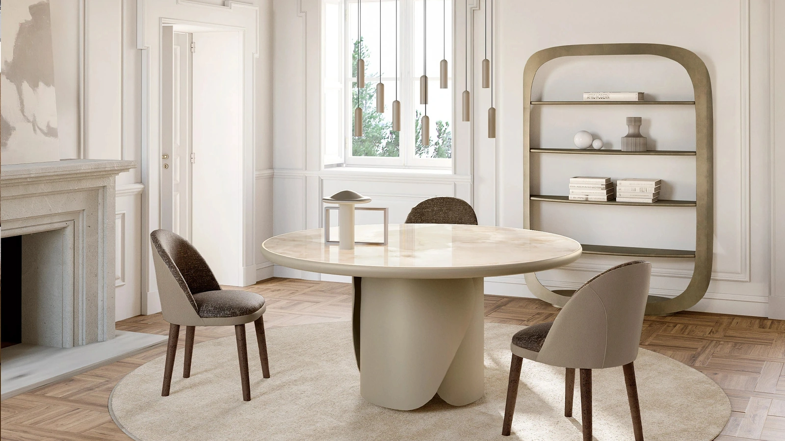 Tavolo Onda con top in ceramica king di Eforma