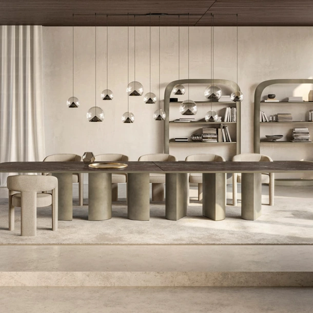 Tavolo Plai XL con top in ceramica di Eforma