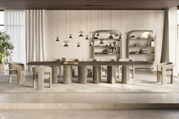Tavolo Plai XL con top in ceramica di Eforma